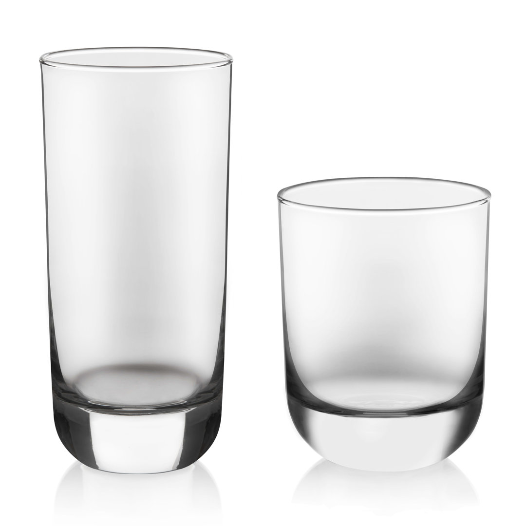 Libbey Polaris 16-Piece Tumbler and Rocks Glass Set